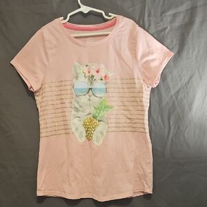 Wonder Nation Pink Cat and Pineapple Tee